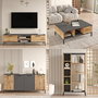Hanah Home Conjunto de muebles de salón Rl6-Aa en Pino Atlántico y Antracita